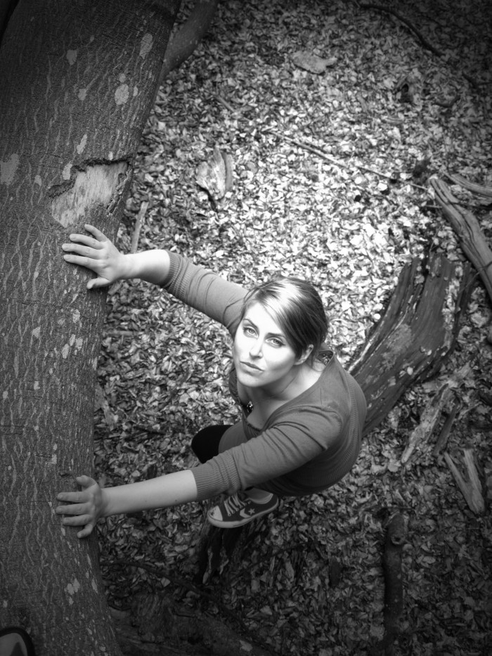 Me - Monkey Lady - about the climb a tree..