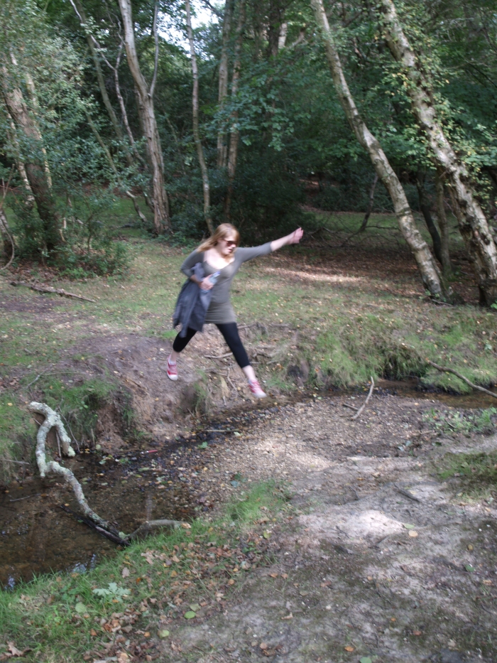 See how I jump the burbling brook...like a gazelle!